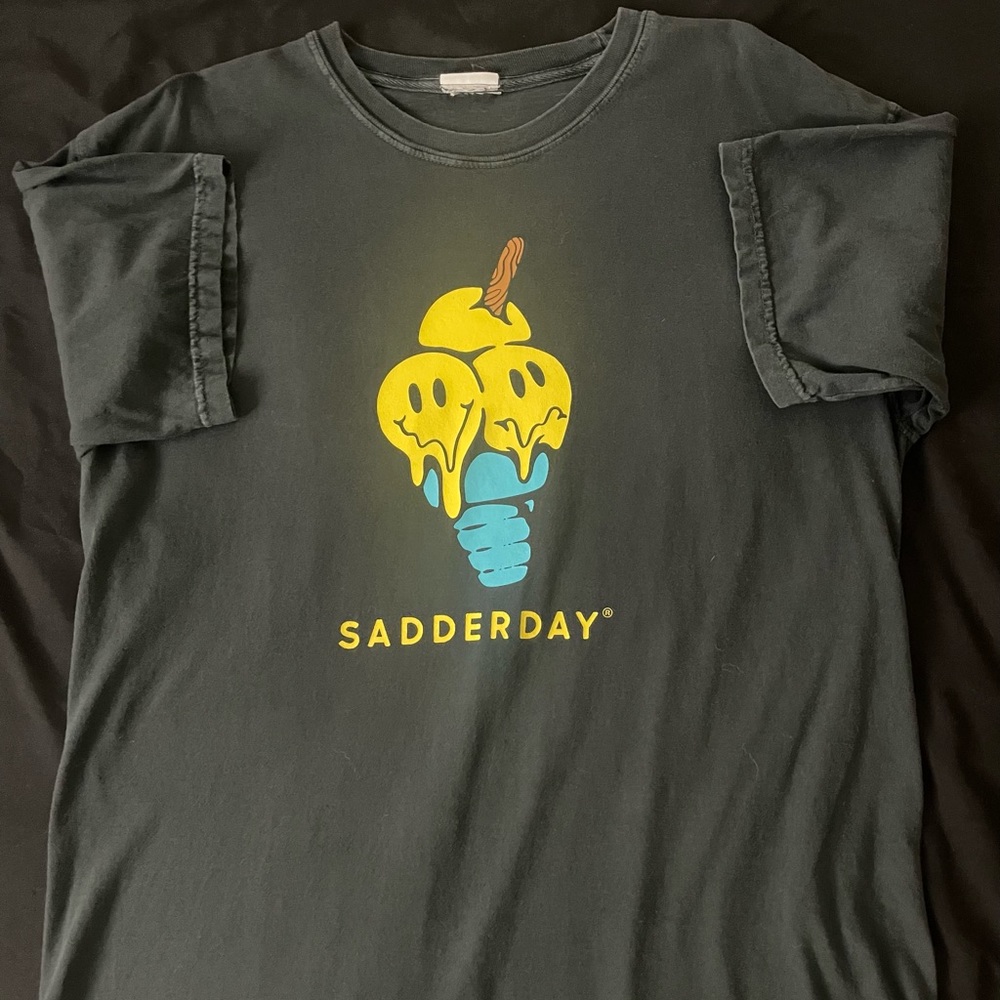 Black Sadderday T Shirt Large